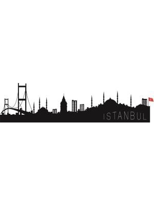 Sticker Master İstanbul Siluet Duvar Sticker 10 Oto Motor Pc Etiket