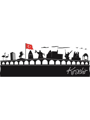 Sticker Master Kırsehir Silueti Duvar Sticker Oto Motor Pc Etiket