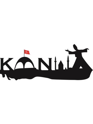 Sticker Master Konya Silueti Duvar Sticker Oto Motor Pc Etiket