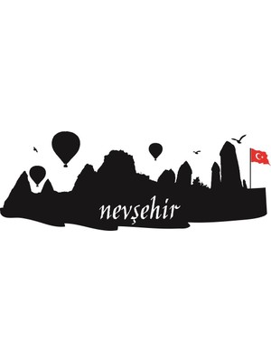 Sticker Master Nevşehir Silueti Duvar Sticker Oto Motor Pc Etiket