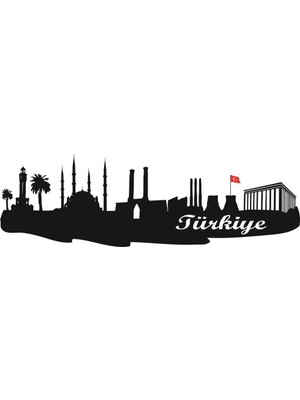 Sticker Master Türkiye Silueti Duvar Sticker 2 Oto Motor Pc Etiket