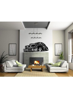 Sticker Master Vintage Rod Car Duvar Sticker Oto Motor Pc Etiket