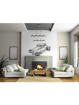 Sticker Master Vintage Side Wheel Car Duvar Sticker Oto Motor Pc Etiket
