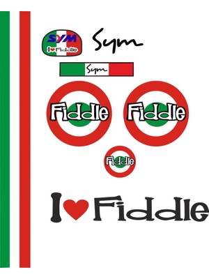 Sticker Master Sym Fiddle Set-2 Oto Motor Pc Etiket