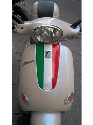 Sticker Master Vespa İtalyan Ön Şerit Sticker Oto Motor Pc Etiket