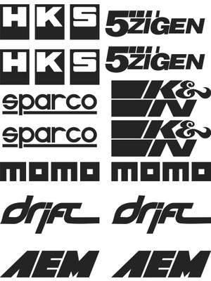 Sticker Master Performans Yazıları Sponsor Yazı Seti Sticker Oto Motor Pc Etiket