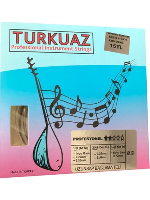 Turkuaz Bd220 0.20 Mm Çelik + İpek Bamlı Takım Tel Uzun Sap Bağlama Teli 020