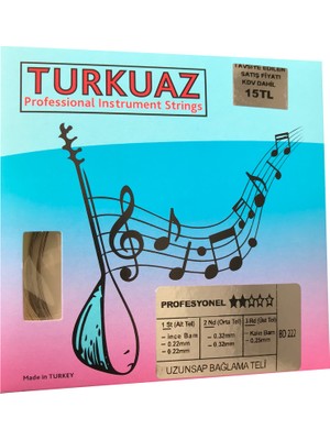 Turkuaz Bd222 0.22 Mm Çelik + İpek Bamlı Takım Tel Uzun Sap Bağlama Teli 022