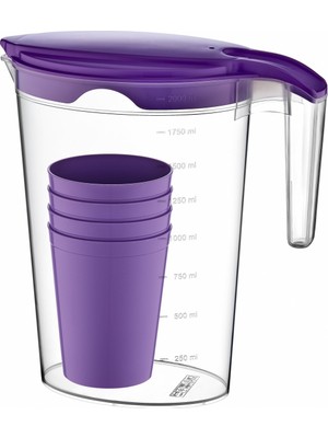 Primera Pınar Sürahi + 4 Bardak (2 Lt.) Su-185