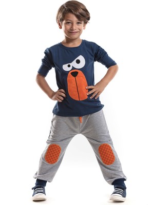 Denokids Ciddiyim Erkek Çocuk T-shirt Pantolon Takım