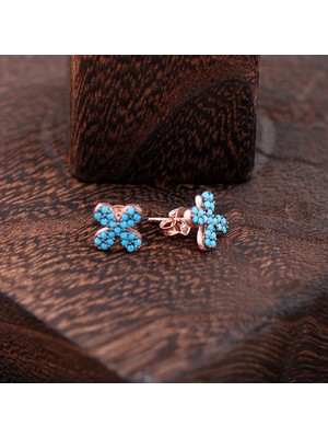 Sümer Telkari Yoncalı Rose Gümüş Küpe 2331