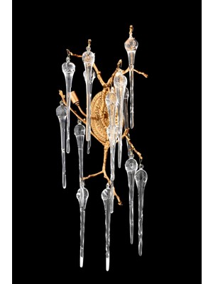 AVONNI AP-4168-BSA Sarı Boyalı Aplik G4 Metal Cam 26x22cm