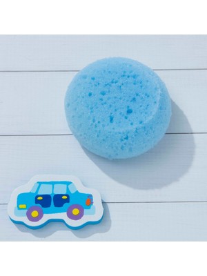 Bebefox Banyo Süngeri Doğal Mavi