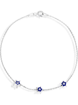 Argentum Concept Nazarlı Gümüş Yıldızlar Bileklik