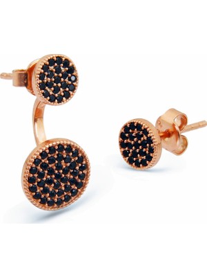 Argentum Concept Zirkon Taşlı Gümüş Daireler Küpe