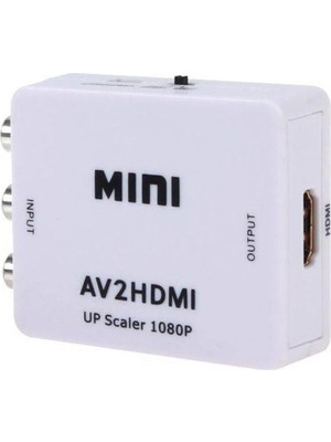 Kuvars Rca Tos Lale Av To Hdmi Çevirici Dönüştürücü Adaptör Görüntü Ses Çevirici