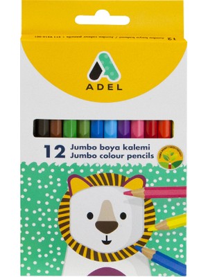 Adel Jumbo Hexa Boya Kalemi 12 Renk Tam Boy