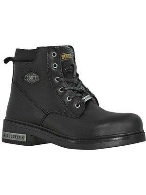 Scooter M5121 Deri Erkek Bot Siyah