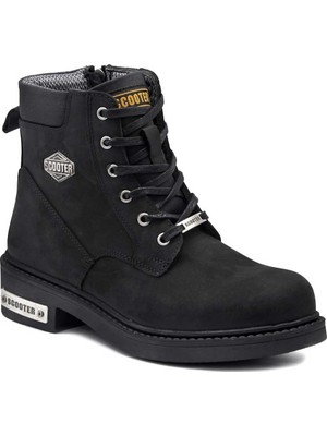 Scooter M5121 Deri Erkek Bot Siyah