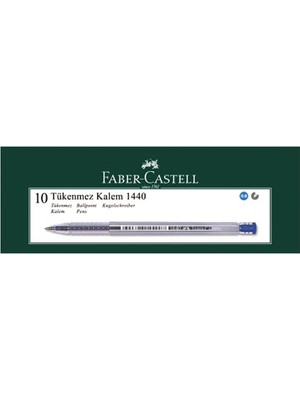 Faber-Castell 1440 Tükenmez 0.8mm 10'lu Mavi