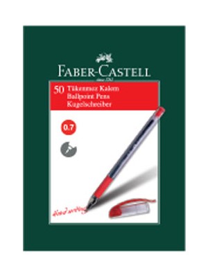 Faber-Castell 1425 İğne Uç Tükenmez Kırmızı 50' li Kutu