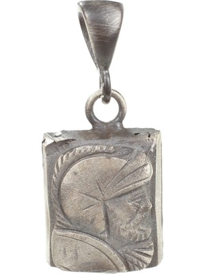 Nusret Takı 925 Ayar Gümüş Roma Askeri Motifli Madalyon Kolye Ucu