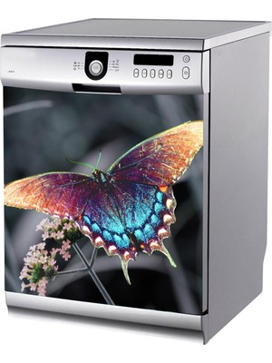 Tilki Dünyası Renkli Kelebek Bulaşık Makinası Stickerı