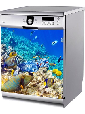 Tilki Dünyası Şirin Balıklar Bulaşık Makinası Stickerı