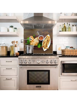 Tilki Dünyası Mutfak Ocağı Arkası Fastfood Sticker