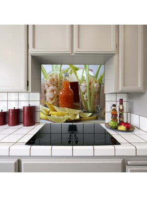 Tilki Dünyası Mutfak Ocağı Arkası Limon Sticker