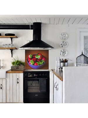 Tilki Dünyası Mutfak Ocağı Arkası Çilek Sticker