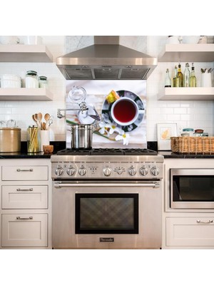Tilki Dünyası Mutfak Ocağı Arkası Çay Saati Sticker