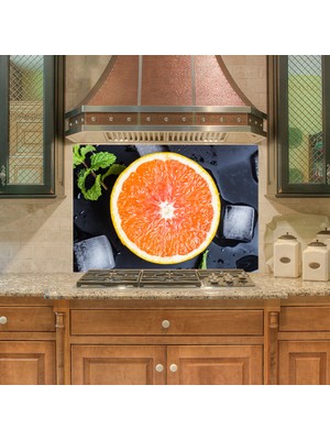 Tilki Dünyası Mutfak Ocağı Arkası Enfes Portakal Sticker