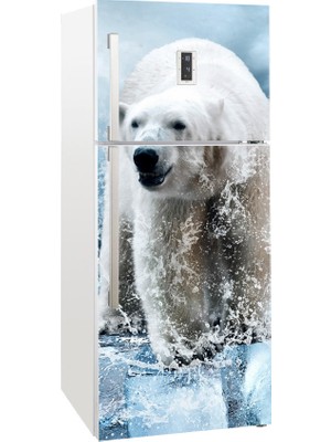 Tilki Dünyası Buzdolabı Kapağı Kaplama Sticker 0012