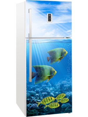 Tilki Dünyası Buzdolabı Kapağı Kaplama Sticker 0064