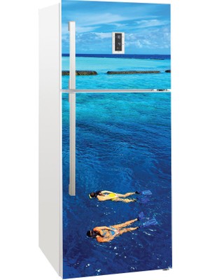Tilki Dünyası Buzdolabı Kapağı Kaplama Sticker 0071