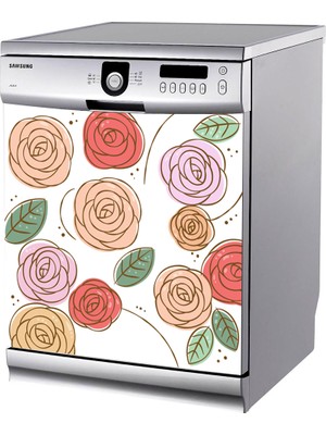 Tilki Dünyası Bulaşık Makinesi Kapak Sticker 0017