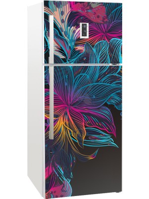 Tilki Dünyası Buzdolabı Kapağı Kaplama Sticker 0102