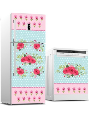 Tilki Dünyası Buzdolabı ve Bulaşık Makinesi Takım Sticker 0023