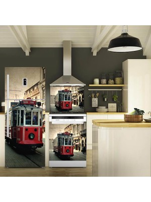 Tilki Dünyası Buzdolabı, Bulaşık Makinesi ve Ocak Arkası Set Yapışkanlı Folyo 0028