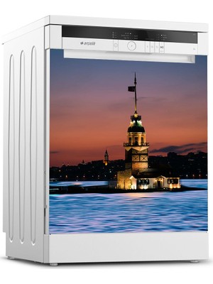 Tilki Dünyası Bulaşık Makinesi Kapak Sticker 0057