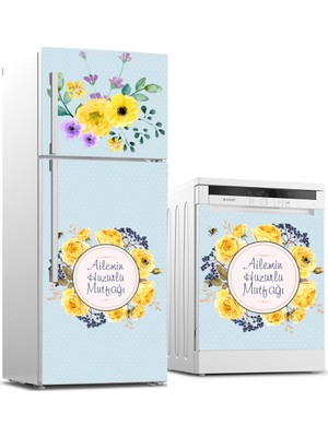 Tilki Dünyası Buzdolabı ve Bulaşık Makinesi Takım Sticker 0064