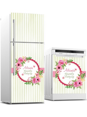 Tilki Dünyası Buzdolabı ve Bulaşık Makinesi Takım Sticker 0066