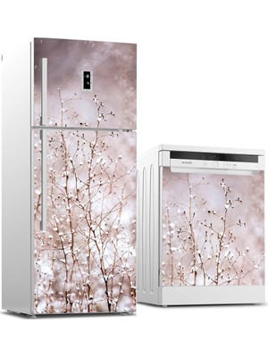 Tilki Dünyası Buzdolabı ve Bulaşık Makinesi Takım Sticker 0083