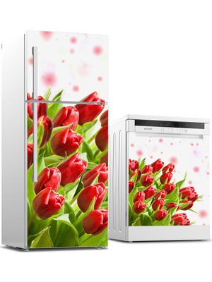 Tilki Dünyası Buzdolabı ve Bulaşık Makinesi Takım Sticker 0094