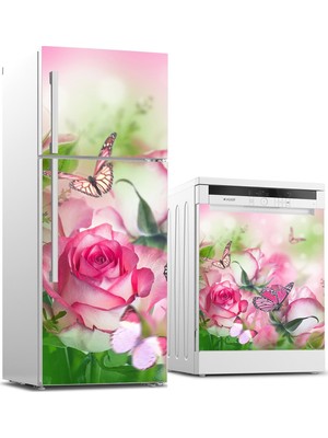 Tilki Dünyası Buzdolabı ve Bulaşık Makinesi Takım Sticker 0105