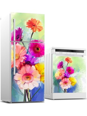 Tilki Dünyası Buzdolabı ve Bulaşık Makinesi Takım Sticker 0110