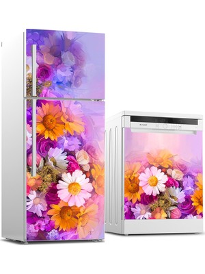 Tilki Dünyası Buzdolabı ve Bulaşık Makinesi Takım Sticker 0112