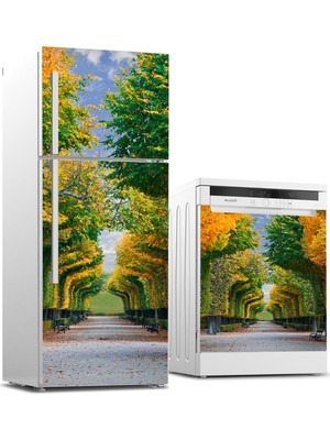 Tilki Dünyası Buzdolabı ve Bulaşık Makinesi Takım Sticker 0128
