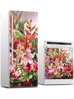 Tilki Dünyası Buzdolabı ve Bulaşık Makinesi Takım Sticker 0130